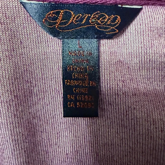 NWT Women’s purple velour jacket by Beyoncé from the Dereon Collection Size L - Picture 5 of 8